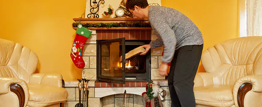 Rusted Metal Fireplace Restoration in North Massapequa, New York